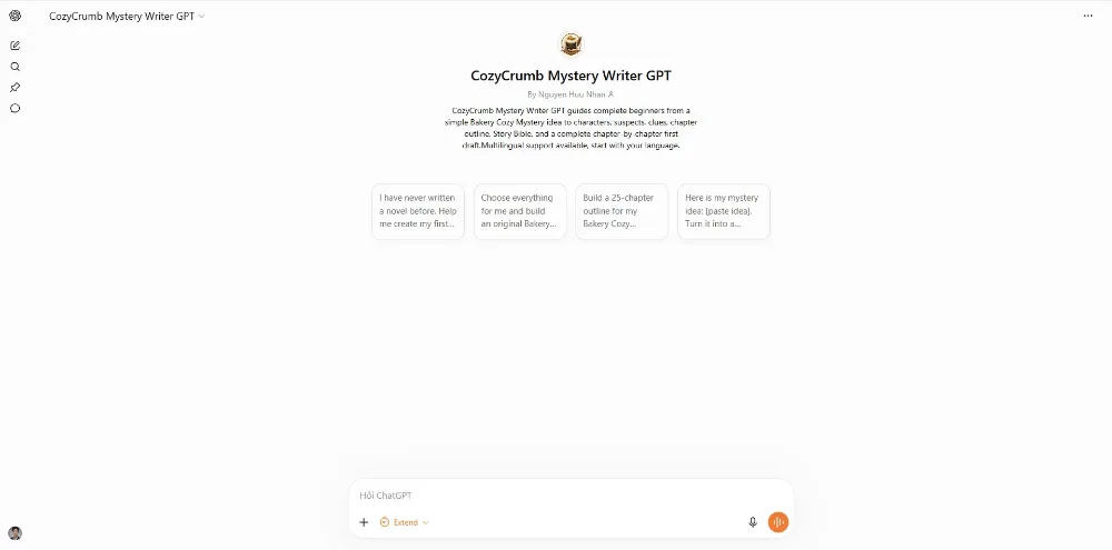 CozyCrumb Mystery Writer GPT Review overview image