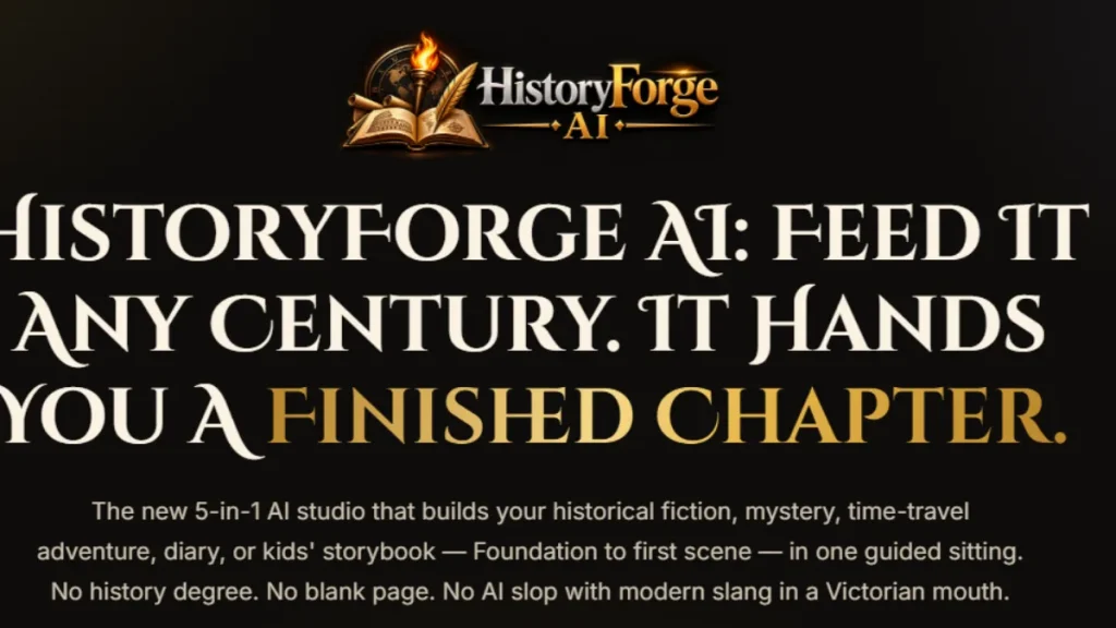 History Forge AI Review – beginner-friendly 5-in-1 historical fiction AI studio