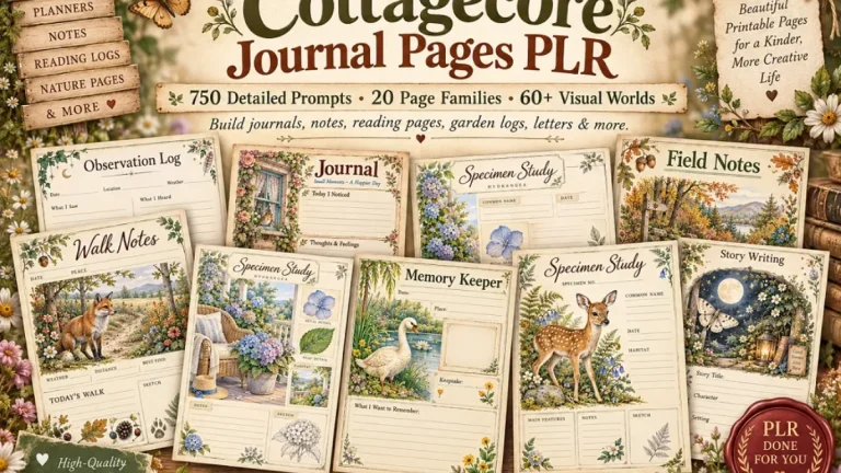 Cottagecore Journal Pages PLR Review | An Honest Breakdown